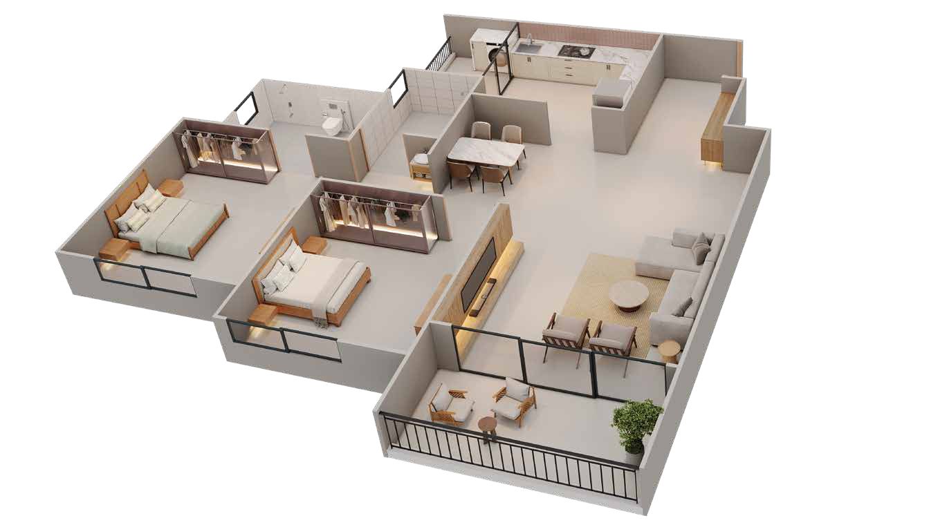 3 BHK LUXE